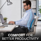 Samsonite Memory Foam Lumbar Support Pillow for Office Chair, Gaming Chair, or Car-Ergonomic Back Cushion-Home Essentials for Sitting Comfort and Posture Relief Back Support with Cooling Gel, Grey - Image 2