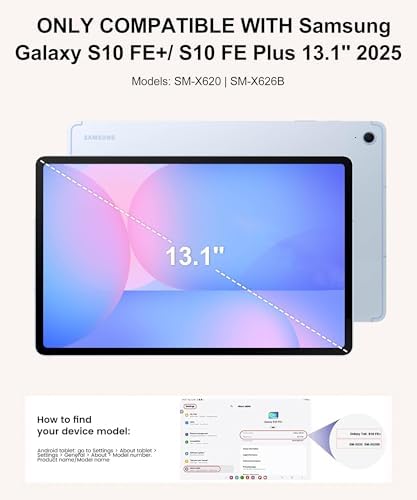 Keyboard Case for Samsung Galaxy Tab S10 FE+ Plus 13.1'' 2025, Galaxy Tablet S10FE+ Case with Backlit Keyboard, 7-Color Backlight Keypad with Pen Holder for Samsung Tab S10FE Plus 13.1 Inch, Sky Blue - Image 2
