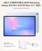 Keyboard Case for Samsung Galaxy Tab S10 FE+ Plus 13.1'' 2025, Detachable Galaxy Tablet S10FE+ Case with Keyboard 13.1inch, Protective Cover with S Pen Holder for Samsung Tab S10FE Plus Keypad, Black - Image 2