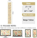 DUKINO 2x12 Washable Runner Rug, Non Slip Long Kitchen Rugs, Beige Yellow - Image 2