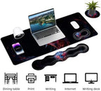 Keyboard Mouse Pad Set, Extended Gaming Mouse Pad+Ergonomics Keyboard Wrist Rest Support, Memory Foam, Easy Typing Pain Relief, 4Pcs XL Ultra Thick Desk Mat,Angry Dragon - Image 3