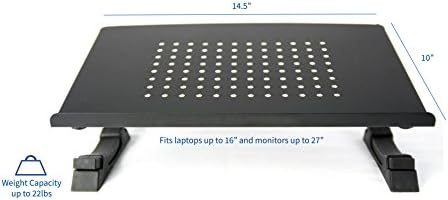 VIVO Black Fully Adjustable Curved Laptop, Notebook and Monitor Riser Stand STAND-V001N - Image 2