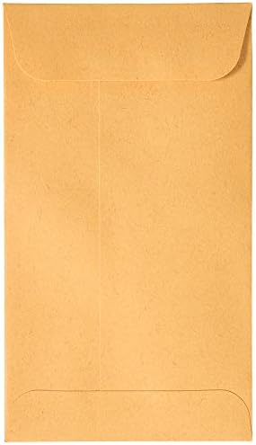 JAM PAPER #5.5 Coin Business Envelopes with Peel and Seal Closure - 3 1/8 x 5 1/2 - Brown Kraft Manila - Bulk 250/Box by JAMPaper