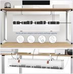 Zilink Under Desk Management Tray Desk Cable Organizer 40 inch, White - Image 3