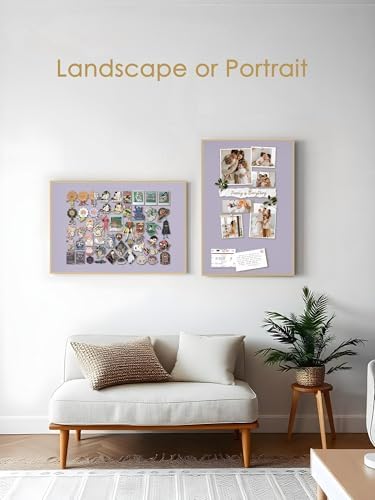 Fabric Bulletin Board 30x20 inches, Golden Aluminum Framed Wall Pin Board - Image 4