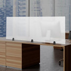 Desk Privacy Panel, Desk Divider, Desks Partition, Frosted Acrylic Desktop Privacy Panel with Stable C-Clamp for Home Office School Retail Clinic (1Pcs, 60 * 22 * 2in) - Image 2