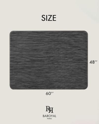 BARoyal Office Chair Mat for Hardwood Floor Under Desk Computer Rolling Chair Mat for Wood/Tile Floor Non-Slip Heavy Duty Desk Rug PVC Plastic Hard Floor Protector 48" x 60"(Metallic Black) - Image 6