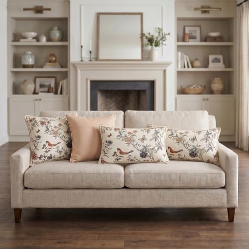 ISAENNE Designer Linen Throw Pillow Cover,Set of 2,20"x12"-Cornucopia A - Image 4