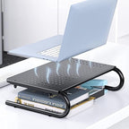 HUANUO Monitor Riser for Desk, Laptop Stand with Vented Steel Shelf, 2 Pack - Image 4