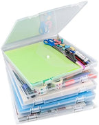 OUPSAUI 12x12'' Scrapbook Paper Storage, 5 Pack Board Game Storages, Stackable Paper Storage for Magazine, Art Supplies, Files, Photo, Vinyls, Crafts by OUPSAUI