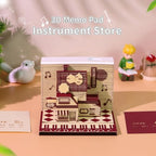 3D Memo Pad, 3D Calendar 2027, Time Piece Calendar, Tear-Off Calendars 2027, 3D Paper Carving Art Memo Pad, Art Carving Sticky Notes for Office Home Gifts Ornaments (Music Store) - Image 2