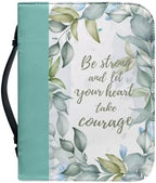 Sunflowers Poetic Scriptures Bible Cover for Women Soft PU Leather Verse Print Bible Carrying Case Large Capacity Book Organizer with Top Handle Gifts for Christians by Glomenade