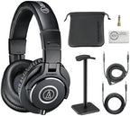 Audio-Technica ATH-M40x Professional Monitor Headphones Bundled with Over The Ear Headphones Stand + Cleaning Cloth (3 Items) by Unknown