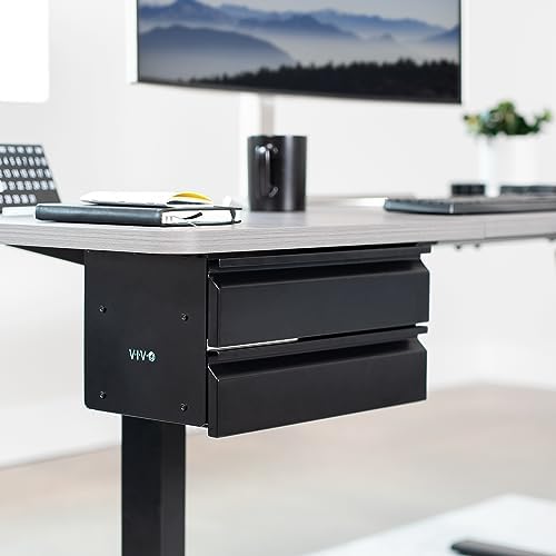 VIVO Black 16 in Slide Out Dual Tier Desk Drawer, DESK-DR02 - Image 4