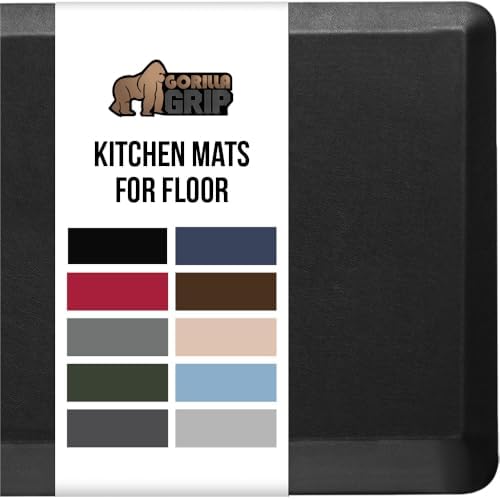 GORILLA GRIP Cushioned Antifatigue Kitchen Mat for Floor, 39x20, Black by GorillaGrip