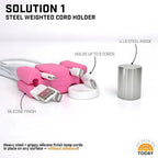 CordBrick 4PK Silicone & Steel Weighted Cord Holders for Bedside. Travel Phone Cable Organizers. Multiuse iPhone Accessories. Small Gifts for Him, College Student. Tech Gadgets for Teenagers. Assorted - Image 2