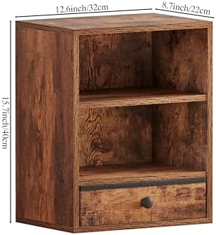 Unionly Clamp-on Under Desk Storage Shelves with Height Adjustable & Drawer - Image 3