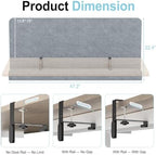 Desk Privacy Panel with Wire Management, 47.2" x 22.5" Cubicle Desk Divider - Image 3