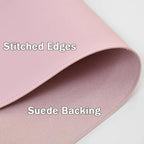 Edge-Locked Leather Desk Pad, Desk Blotter with Full Grip Fixation Lip, Waterproof Large Office Table Mat, Non-Slip Laptop Mouse Pads for Work Typing Writing (Dark Green,39.4"x19.7") - Image 3