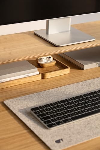 Oakywood Craft 100% Merino Wool Felt & Cork Desk mat – Sustainable, Handmade Wool Felt Desk pad with Cork Base for Comfort and Stability – 100% Merino Wool & Cork - Grey 62x30cm (24.41x11,8 in) - Image 6