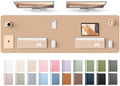 YSAGi Leather Desk Protector, Office Mat, Large Mouse Mat, Non-Slip PU Leather Blotter, Laptop Desk Mat, Waterproof Writing Pad for Office and Home(Latte, 63" x 17.2") by YSAGi