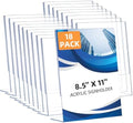 DECOHOBO 18 Pack Acrylic Sign Holder 8.5 x 11, Clear Plastic Display Stands for Tabletop, L-Shape Acrylic Stands for Flyers, Documents, Office, Restaurants, Vertical Sign Holder 8.5x11 for Desktop by DECOHOBO