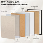 Fun Memories Cork Board Bulletin Board for Office, 24" x 36" Pine Wooden Framed Corkboard, Wall Mounted Notice Pin Board for School Home & Office, Black - Image 6