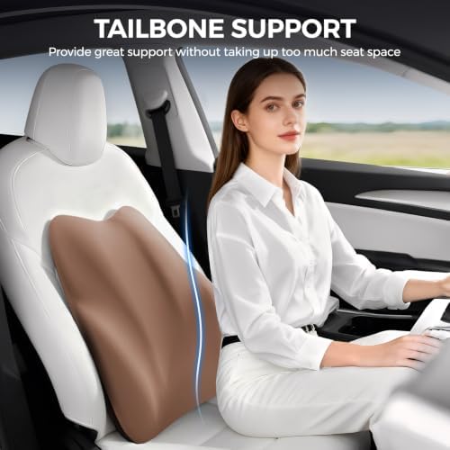 BEBAS Ergonomic Lumbar Support Pillow for Car, Memory Foam Car Back Cushion - Image 4