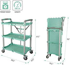 Olympia Tools 89-353 Pack N Roll Collapsible Service Cart, XL, 300LB Capacity, Teal - Image 2