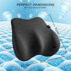 Skechers Lumbar Pillow Premium Gel & Memory Foam, Lumbar Support Pillow for Office,Chair Lower Back Pain Relief Lumbar Pillow,Ergonomic Back Support Pillow for Office Chair,Car,Home,Travel,Black - Image 4