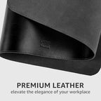 LEATHER VILLAGE Real Leather Desk Pad 3mm Thick Double Layer Desk Mat Black. - Image 6