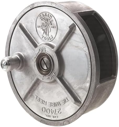 Klein Tools 27400 Tie wire Reel, Made in USA, Lightweight Aluminum, Left Handed and Right Handed with Rewind Knob by Unknown