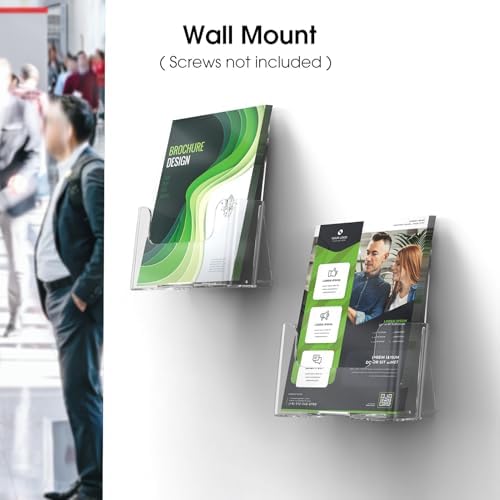 MaxGear Acrylic Brochure Holder 6x8 Inch, Clear Pamphlet Holder 6 Pack - Image 4