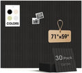 Large Cork Board for Walls 71" x 59",30 Pack 12"X12"Felt Bulletin Board Tiles with 240 Adhesive Tabs,Cork Board Alternative for Office Decor, Push Pin Board Wall Organizer- Black by Unknown