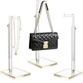 3-Pack Acrylic Purse Display Stands, 14"-24" Adjustable Handbag Holder by Jolboldy