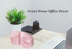 Rose Quartz Bookends Pink Crystal Decorative Book Ends Office Home Decor Small 1 Pair 2-3 Lbs - Image 7