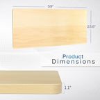 VIVO Light Wood 60 x 24 inch Solid Table Top, DESK-TOP60C - Image 3
