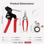 Metal Zip Ties Gun Tool Set with 150pcs Stainless Steel Zip Ties 11.8 inch - Image 2