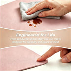 Table Cover Protector, 35.5 x 63 Inch Desk Mat, Leather Desk Pad Mat, Transparent Desk Cover, Desk Protector Mat for Kitchen, Writing Desk, Kids' Rooms and Dining Room - Image 5