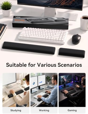 Cooling Gel Keyboard Wrist Rest, Ergonomic 17.13” Full-Size Wrist Support - Image 6