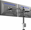 VIVO Dual Monitor Desk Mount, Heavy Duty Fully Adjustable Stand, Fits 2 LCD LED Screens up to 32 inches and 22 lbs Each, Black, STAND-V032 by VIVO