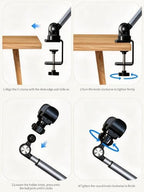 Desk Phone Stand, Dual Telescopic Arms, 2in1 Clip & Magnetic Head - Image 5