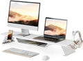 Fenge Dual Monitor Stand, Wooden Desk Shelf with Headphone & Phone Holder by Fenge