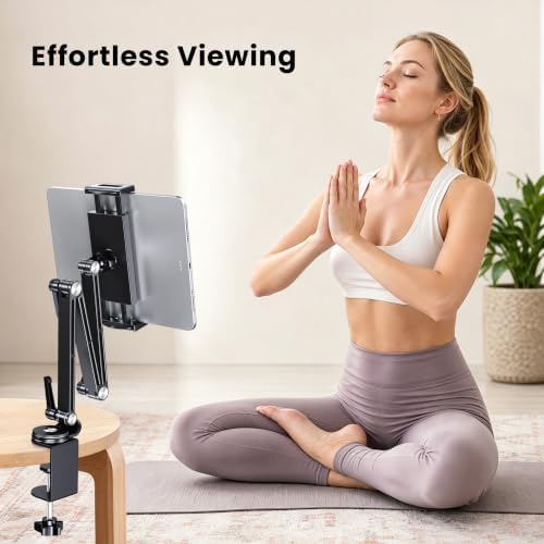 CreaDream Tablet Stand Holder, Aluminum Extendable iPad Arm Mount for Desk - Image 6