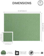 Bumusty 48"x 36" Large Felt Bulletin Board Tiles, Botanical Green - Image 2