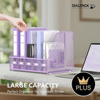 DALTACK 5-Slot Magazine File Holder, Metal Binder Holder, Purple - Image 2
