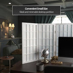 2 ft. Short Desktop Window Pane Shoji Screen - White - 6 Panels - Image 2