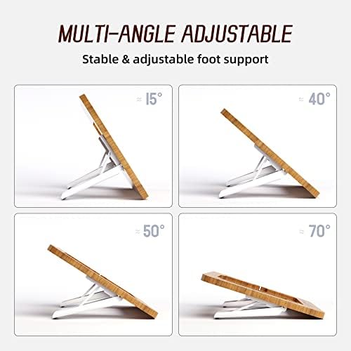 AFOOYO Wooden Tablet Drawing Stand - Adjustable 5 Angles for Laptop,Book Reading Stand, Compatible with 12.9/13inch iPad Pro with iPad Case Version(3rd - 7th Gen) - Image 6