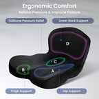 Alcedo Ergonomic Memory Foam Seat Cushion for Office Chair & Wheelchair - Image 5