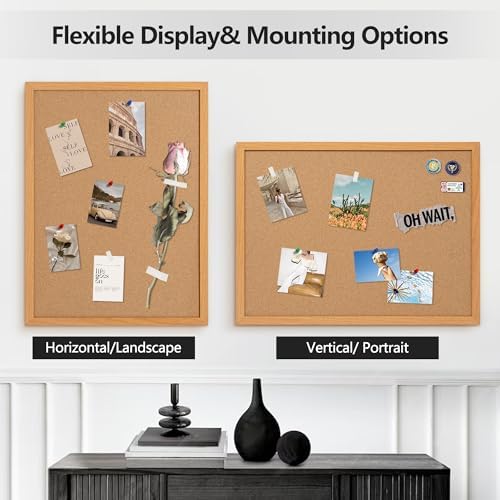 2 Pack Cork Bulletin Board 18 x 24, Wood Framed Corkboard for Wall - Image 6